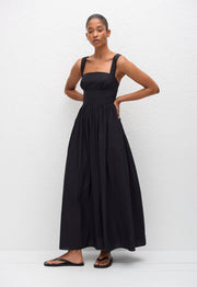 Crossback Midi Dress - Black - Matteau
